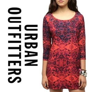 Urban Outfitters x Ecote | Graphic Embroidered Frock Dress | Orange | Large